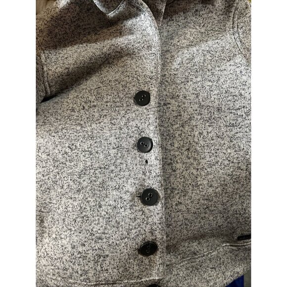 Merrel Women’s Grey Cream Medium Button Up Jacket shacket Size M - Picture 10 of 12